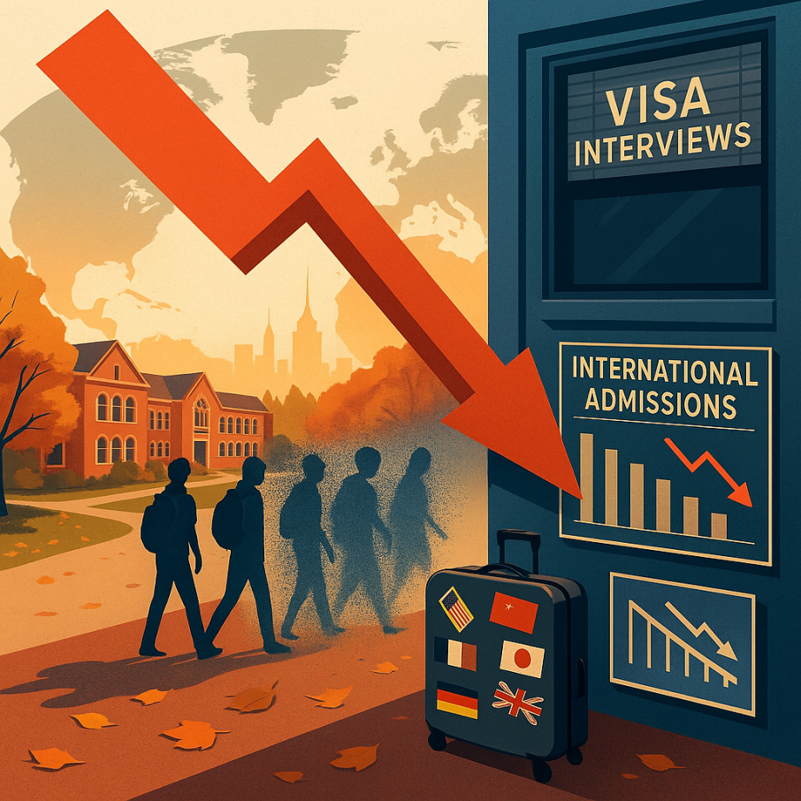 अमेरिकामा अन्तर्राष्ट्रिय विद्यार्थीको भारी गिरावट, क्याम्पस बजेटमा भूकम्प!